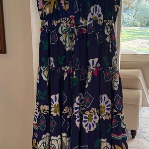 Pinch Floral Maxi Dress - Blue and Green